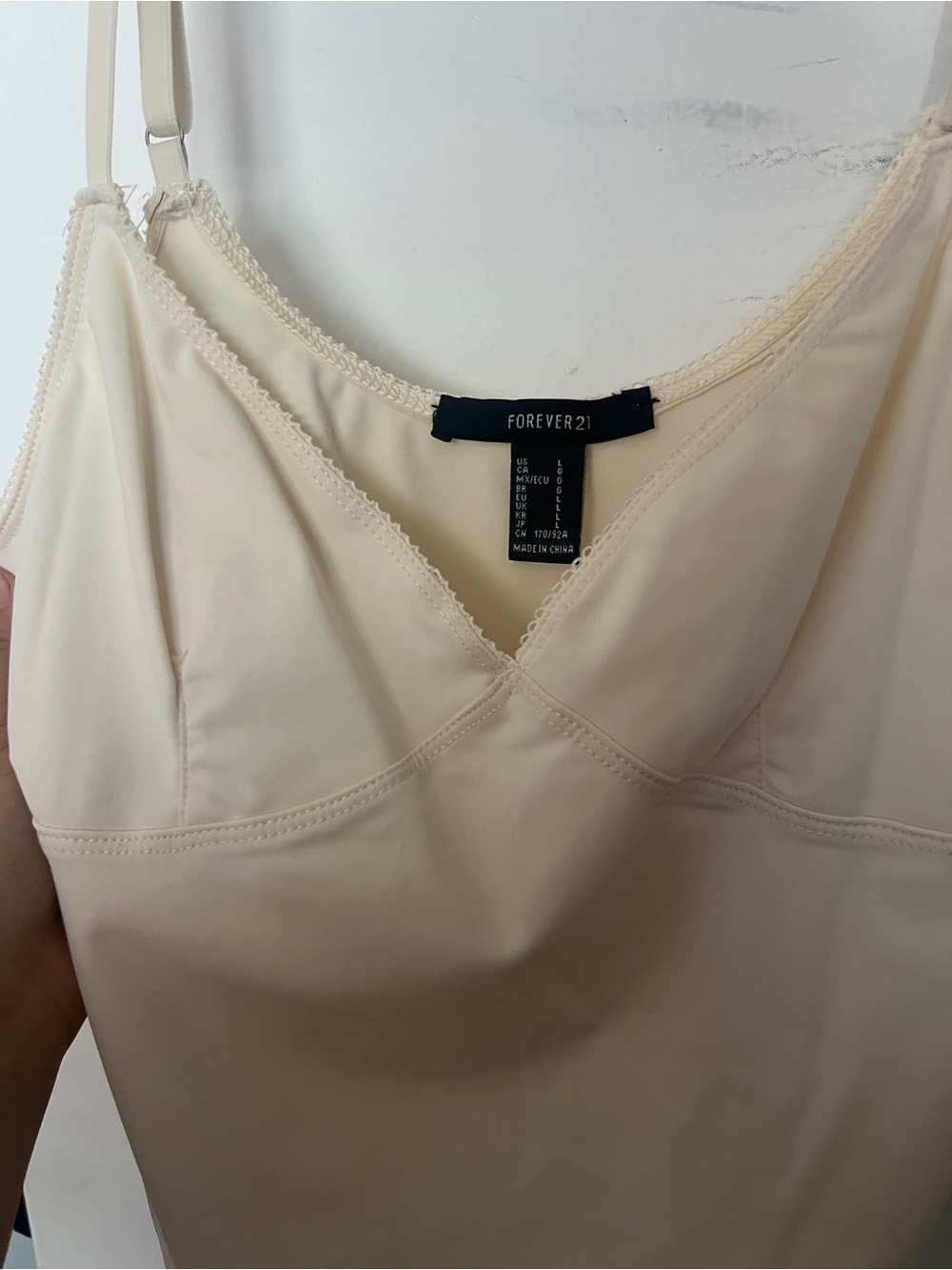 Forever 21 Cream Slip Tank Top - Lightweight Women's Intimate